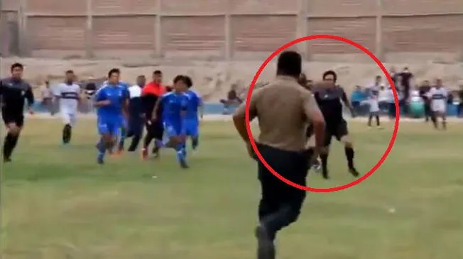 YouTube: jugadores casi linchan a un árbitro en partido de la Copa Perú.