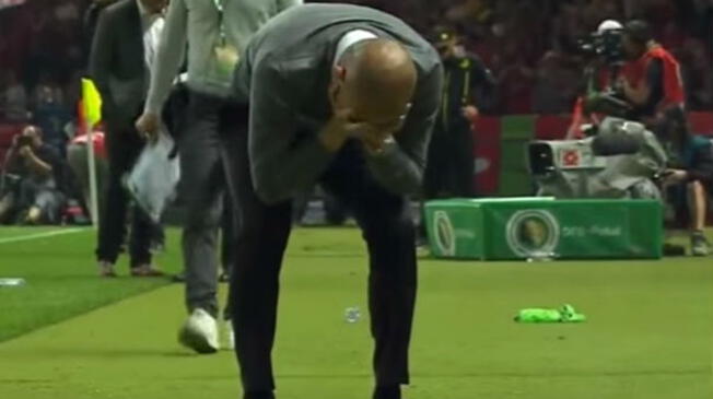 El desconsolado llanto de Guardiola tras conseguir la Copa Alemana.