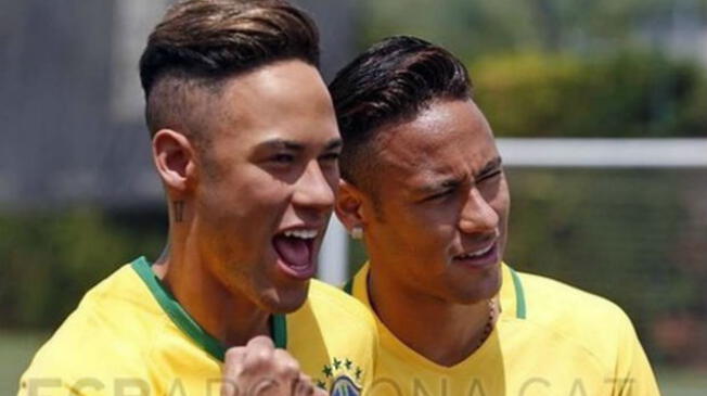 Neymar se encontró con su 'gemelo' y tuvo esta singular reacción.