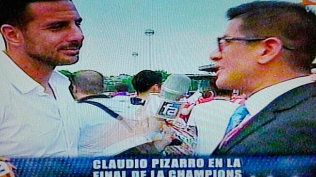  Claudio Pizarro no se quiso perder la gran final en San Siro