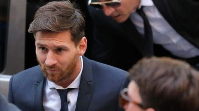 Lionel Messi, a la salida de la audiencia en Barcelona en junio pasado.