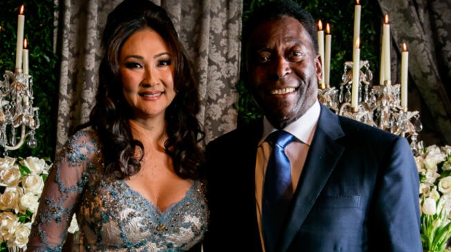Pelé se casó con atractiva empresaria de origen japonés 25 años menor que él