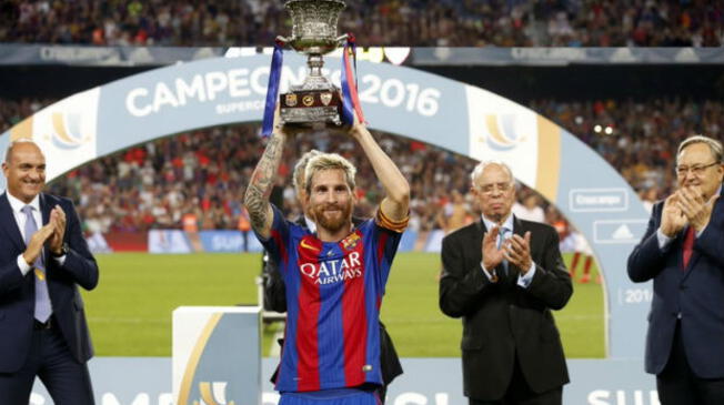 Lionel Messi ganó la Supercopa de España y ya suma 29 títulos con el Barcelona.
