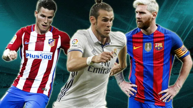 Kevin Gameiro, Gareth Bale y Lionel Messi, estrellas de la Liga Santander.