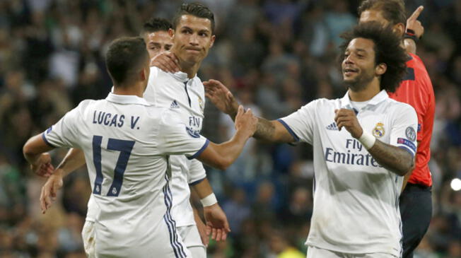 Cristiano Ronaldo no celebra su gol al Sporting de Lisboa.