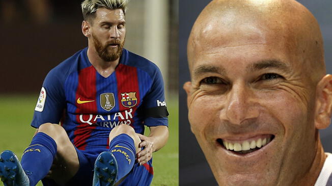 Zinedine Zidane opinó sobre la lesión de Lionel Messi y el cómo afectará su ausencia al Barcelona. 