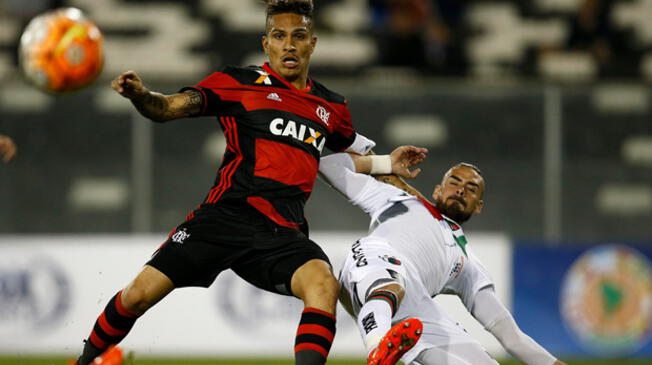 Con Paolo Guerrero, Flamengo cayó 2-1 ante Palestino y fue eliminado de la Copa Sudamericana