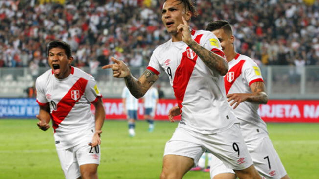 Paolo Guerrero y gol en el Perú vs. Argentina.