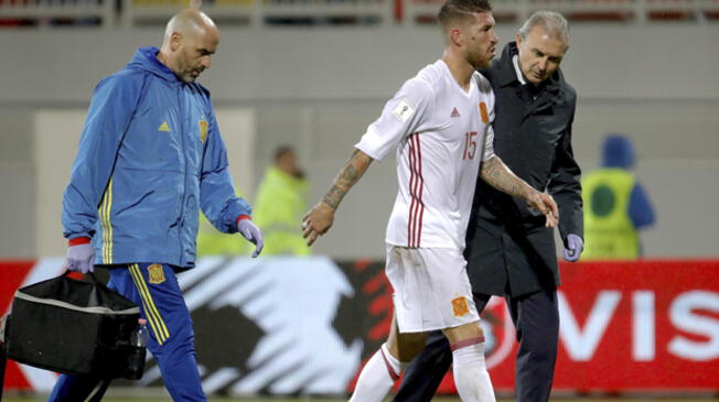 Sergio Ramos se perderá hasta seis partidos con el Real Madrid. Se lesionó ayer jugando por España. 