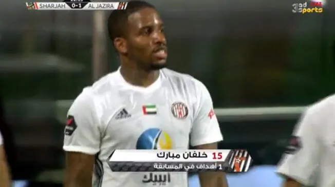 Jefferson Farfán durante el triunfo del Al Jazira en la Arabian Gulf League.
