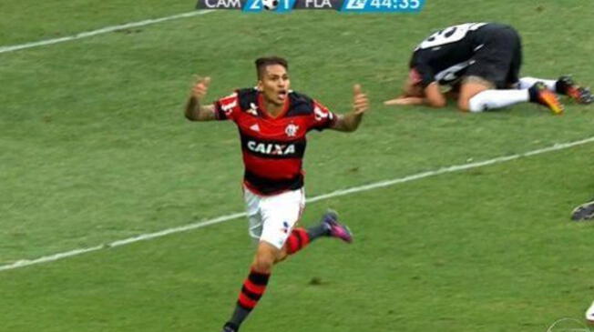 Paolo Guerrero y su gol en el último minuto del Flamengo vs. Atlético Mineiro.
