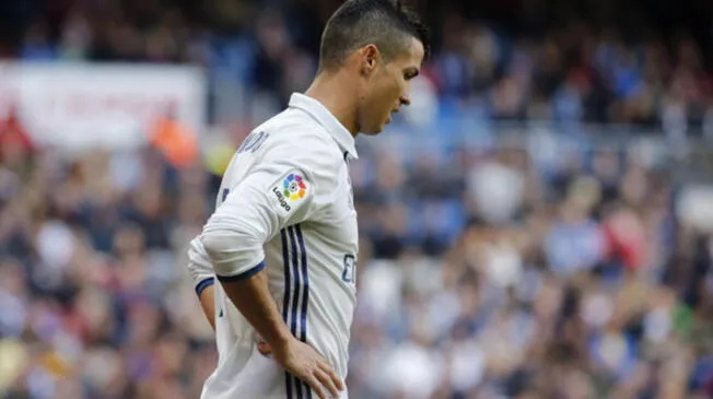 Cristiano Ronaldo se lamenta de un acción ante el Leganés.