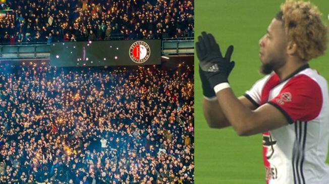 El emotivo homenaje de la hinchada del Feyenoord a futbolista que perdió a su madre