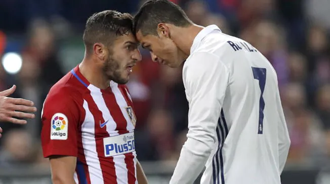 Cristiano Ronaldo y Koke discutieron en pleno derbi madrileño. 