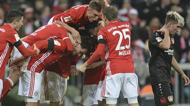 Bayern Múnich venció 2-1 a Bayer Leverkusen y recuperó el paso en la Bundesliga 