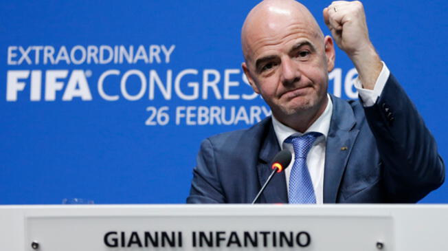 Presidente de la FIFA, Gianni Infantino, defiendie la idea de un Mundial con 48 equipos.