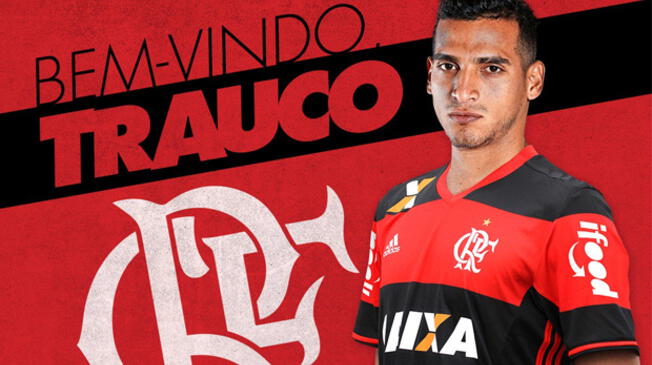 Miguel Trauco presentado como nuevo jugador del Flamengo.
