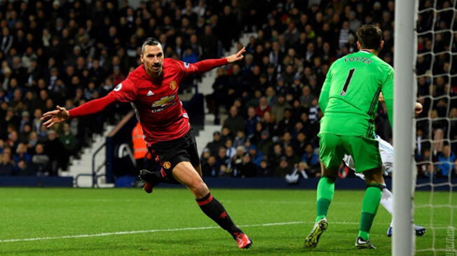 Manchester United venció 2-0 al West Brom con doblete de Zlatan Ibrahimovic por Premier League