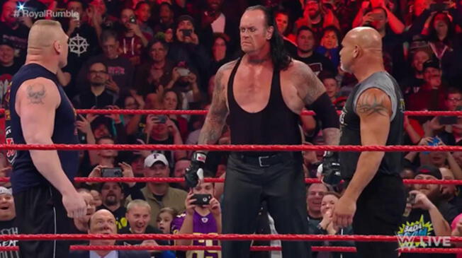En el WWW Raw, Brock Lesnar, The Undertaker y Goldberg volvieron al ring.