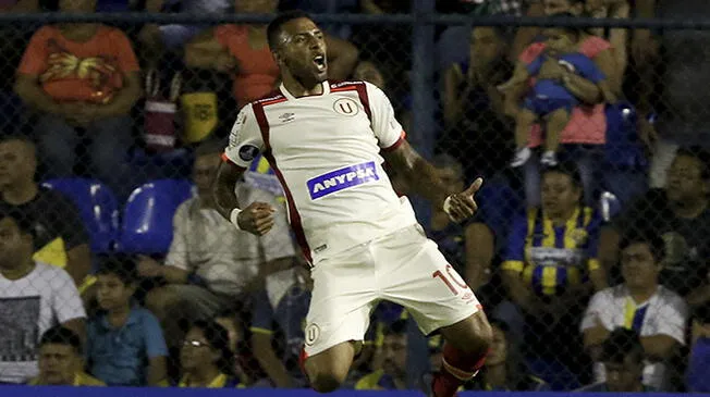 Alexi Gómez celebra su gol ante Capiatá por Copa Libertadores