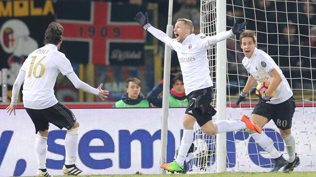 Gerard Deulofeu celebra el gol al Genoa.