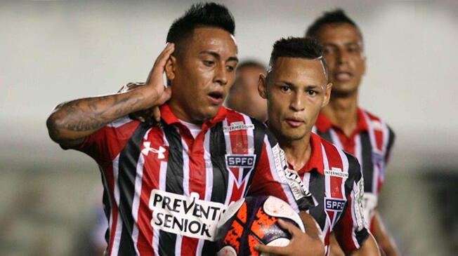 Con gol y asistencia de Christian Cueva, Sao Paulo venció 3-1 al Santos por el Torneo Paulista