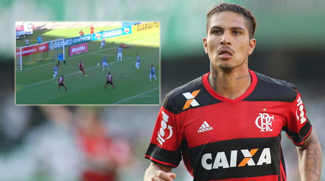 Paolo Guerrero y la clarísima ocasión que falló en el Flamengo-Madureira