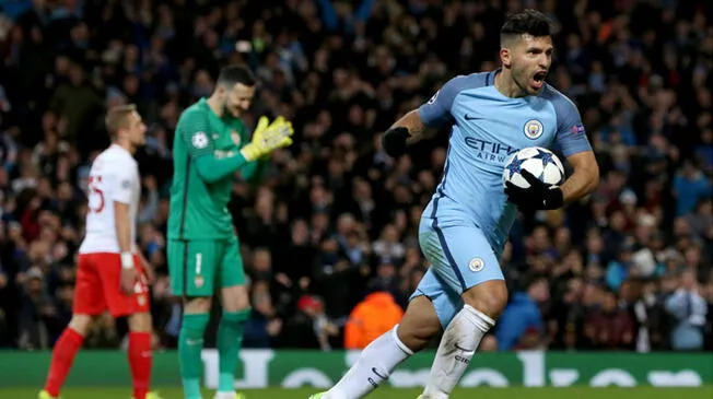 Manchester City venció 5-3 al AS Monaco en el mejor partido de la Champions League