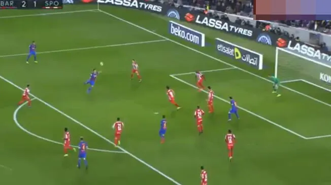 En el Barcelona vs. Sporting Gijón, Luis Suárez se metió un golazo de volea.