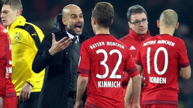 En un partido ante el Borussia Dortmund, el Pep Guardiola le recriminó airadamente a Kimmich.