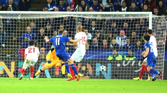 Champions League: Leicester City y su triunfazo por 2-0 sobre Sevilla que selló su pase a cuartos