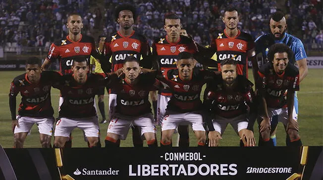 La alineación de Flamengo ante U. Católica por la Copa Libertadores.