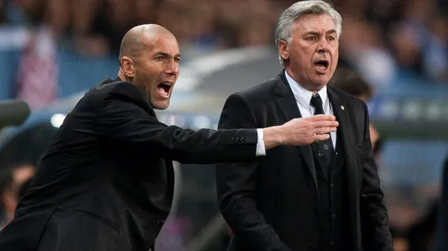 Zinedine Zidane enfrentará a su maestro Carlo Ancelotti