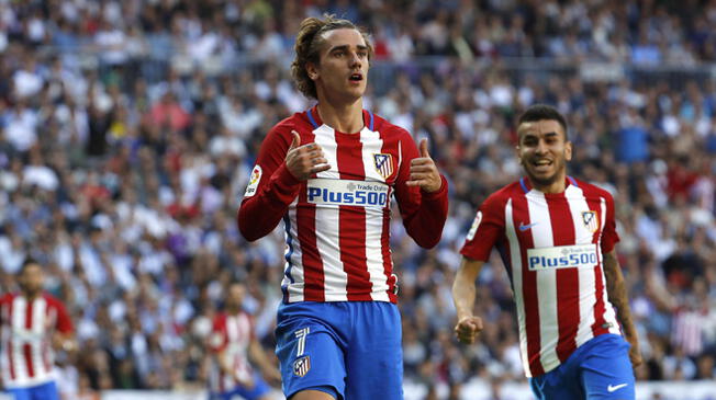 Antoine Griezmann celebra su gol al Real Madrid.