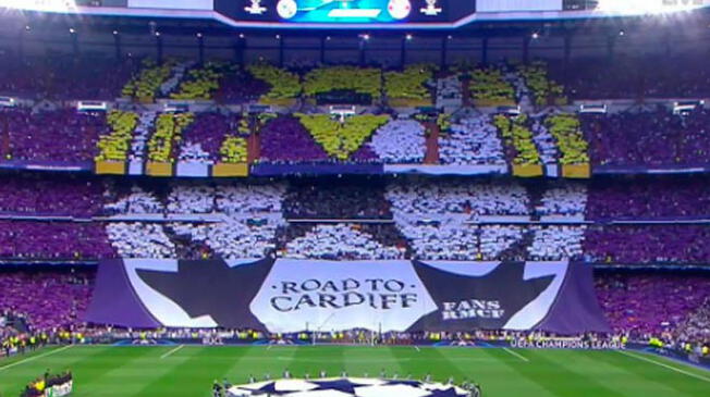 Real Madrid vs. Bayern Múnich: espectacular mural en el Estadio Santiago Bernabéu por Champions League [FOTO]