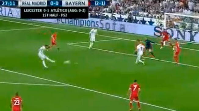 Sergio Ramos estaba solo ante el aco, pero Boateng se lo impidió 