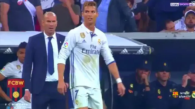 Cristiano Ronaldo no ocultó su rabia tras golazo de Lionel Messi.