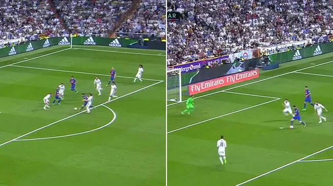 Golazo de Lionel Messin en el Real Madrid vs. Barcelona.
