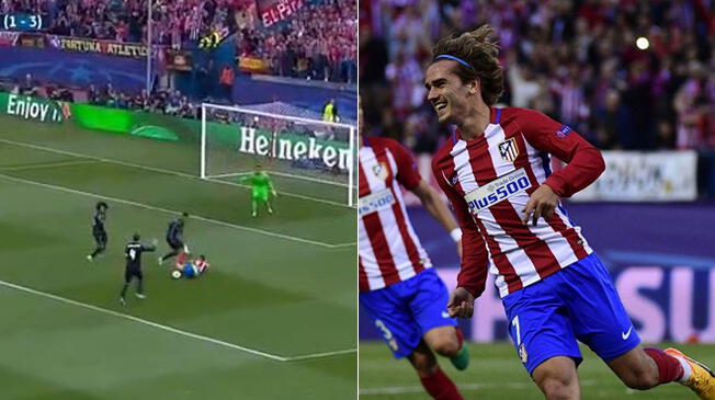 En el Real Madrid vs. Atlético Madrid, Antoine Griezmann anotó el segundo del partido de Champions League. 