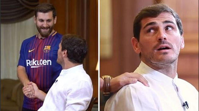 El doble iraní de Lionel Messi sorprende a Iker Casillas.