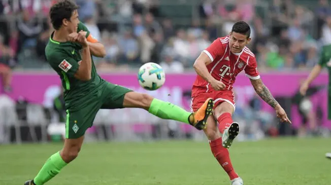 James Rodríguez mostró chispazos de su buen fútbol en amistoso del Bayern Munich