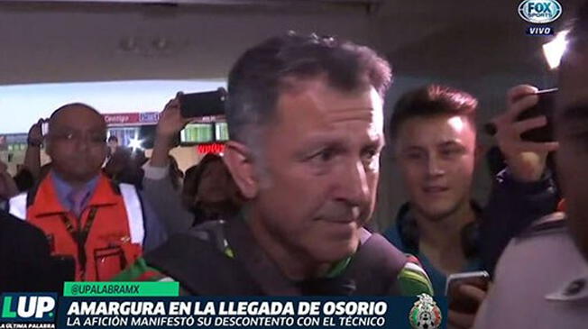 Juan Carlos Osorio a su llegada la ciudad de México.