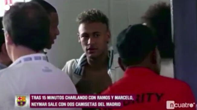 Neymar tuvo este gesto en el vestuario del Real Madrid. Foto: ncuatro / VIDEO: ncuatro