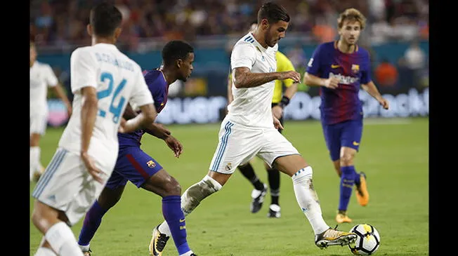Theo durante el amistoso ante Barcelona por la International Champions Cup 2017.