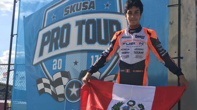 Matías Zagazeta: kartista peruano venció a Barrichello en Estados Unidos