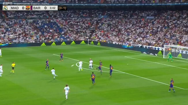 En el Real Madrid vs. Barcelona,Marco Asensio en la vuelta de la Supercopa de España.