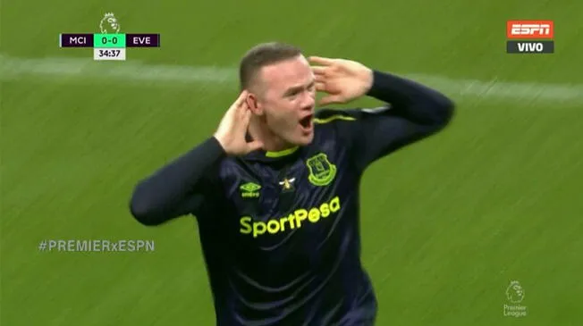 En el Manchester City vs. Everton, Wayne Rooney metió su gol 200 en la Premier League.