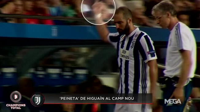 En el Barcelona vs. Juventus, Gonzalo Higuaín le dejó un recado a los hinchas del Camp Nou.