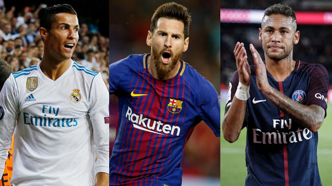 Cristiano Ronaldo, Lionel Messi y Neymar finalistas de los Premios The Best 2018.