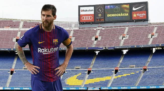 Lionel Messi disputó todo el partido con Barcelona. Foto: EFE